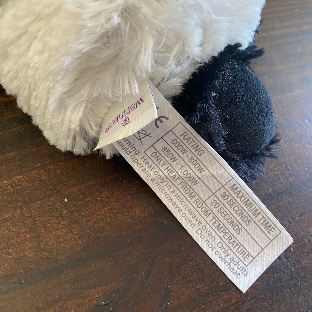 Warmies Panda Plush Microwavable Lavender Scented Weighted Stuffed Animal 9" Tag - Picture 3 of 5